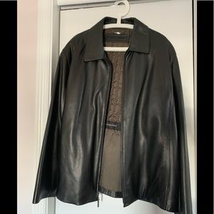 Jhane Barnes Leather Jacket size L